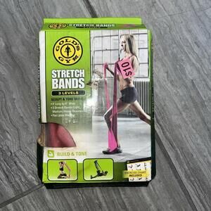 Gold's Gym Stretch Bands 3 Levels 4' Long 6" Wide Each Latex
